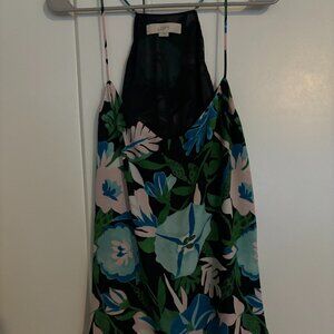 LOFT Floral Thin Strapped Blouse